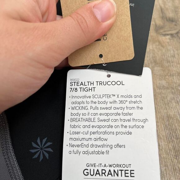 Athleta Leggings NWT Women's XXS Grey and Black - Picture 8 of 8